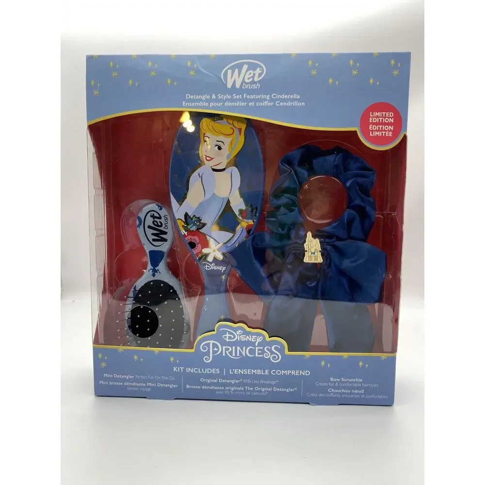 Wet Brush Disney Princess Cinderella Detangle & Style Limited Edition 2 brushes
